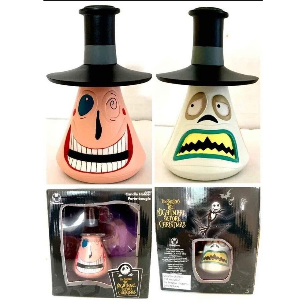 DISNEY NIGHTMARE BEFORE CHRISTMAS MAYOR CANDLE HOLDER TWO FACE